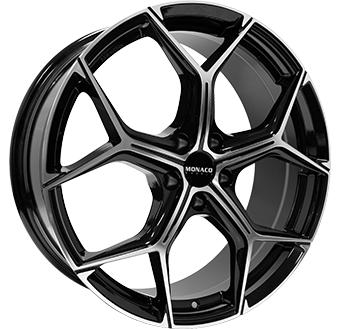 MONACO WHEELS GP16 BLACK POLISHED 8x20 5/112 ET44 CB66.5