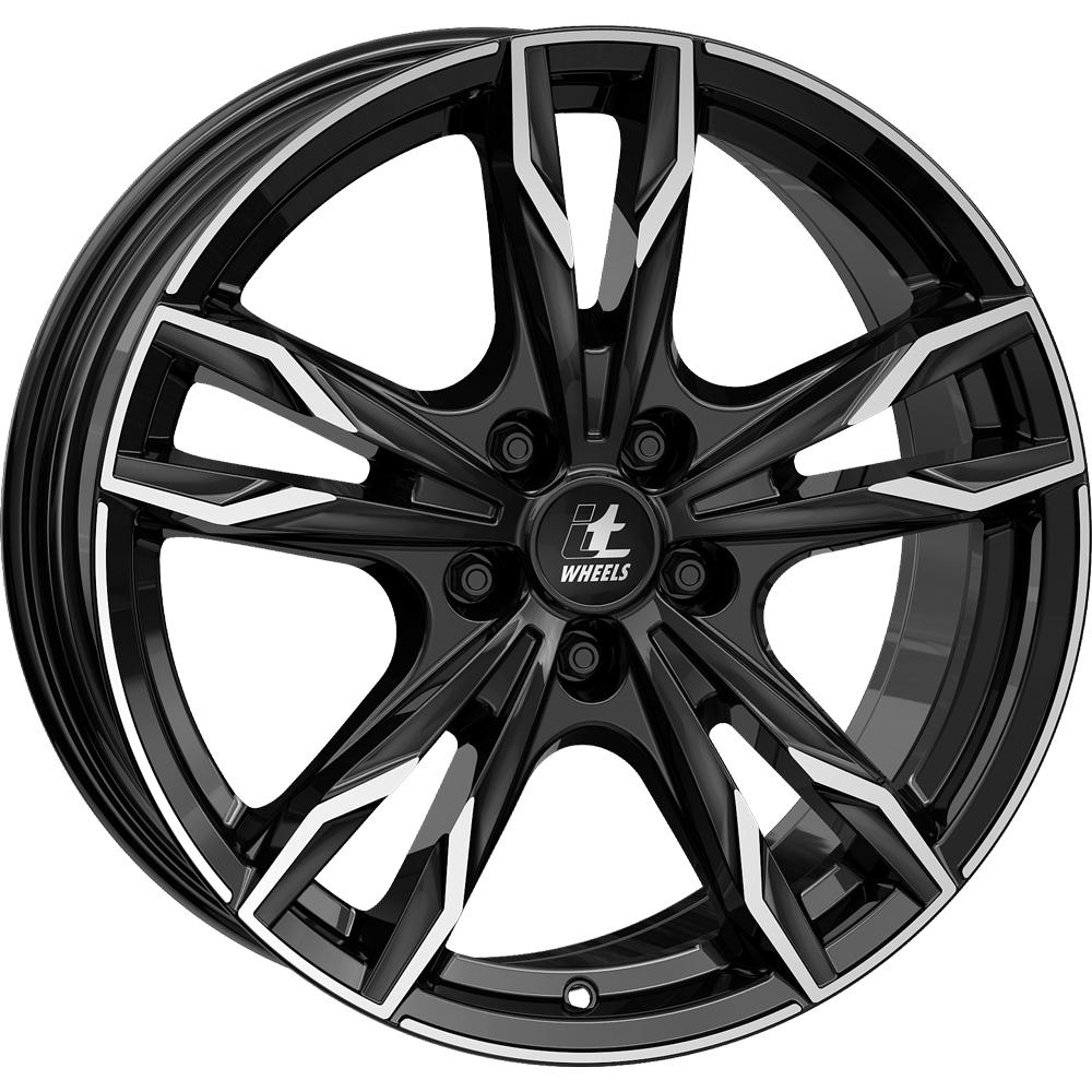 IT WHEELS GINA BLACK POLISHED 7.5x17 5/114.3 ET47 CB70.1