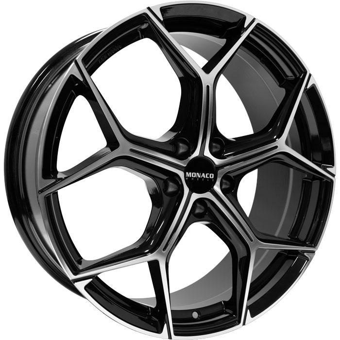MONACO WHEELS GP16 BLACK POLISHED 8x20 5/112 ET44 CB57.1
