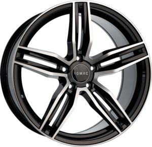 ROMAC VENOM GLOSS BLACK / POLISHED FACE 7.5x17 5/112 ET45 CB73.1