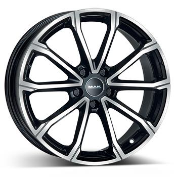 MAK DAVINCI BLACK POLISHED 7x18 5/112 ET43 CB57.1