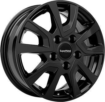 SUPERMETAL VAULT GLOSS BLACK 6x16 5/130 ET68 CB78.1