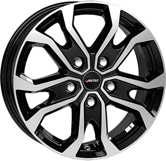 AUTEC KISO BLACK POLISHED 6.5x16 5/130 ET66 CB89.1