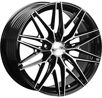 MONACO WHEELS FF4 BLACK POLISHED 8x18 5/108 ET45 CB65.1