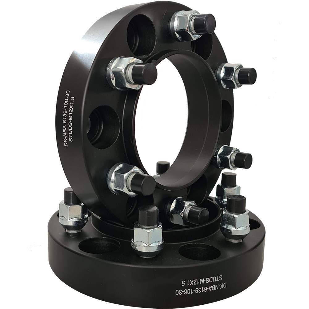 Spacer 30mm 2 pcs 6x139,7 106,2mm With Studs M12x1,5 Black