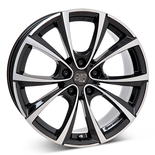 MSW 27T G.BLK/POL | 9,5X20 5-114,3 E45 C64,1 60 9.5x20 5/114.3 ET45 CB64.1