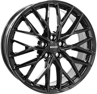 MONACO WHEELS GPX GLOSS BLACK 10.5x21 5/112 ET43 CB66.5