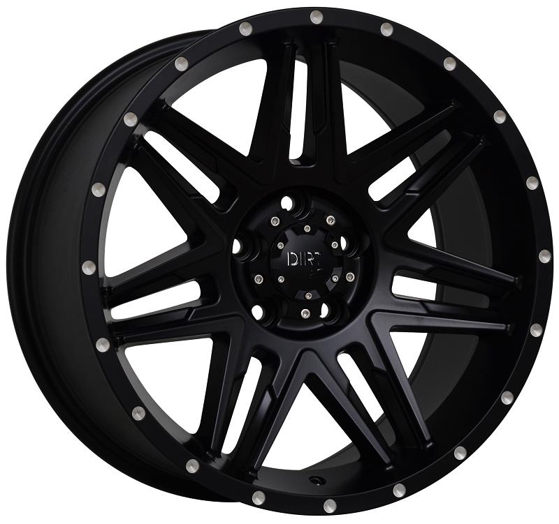 STATUSFÄLGAR D62 FLATBLACK MILLED RIVETS 9x20 6/139.7 ET25 CB106.1