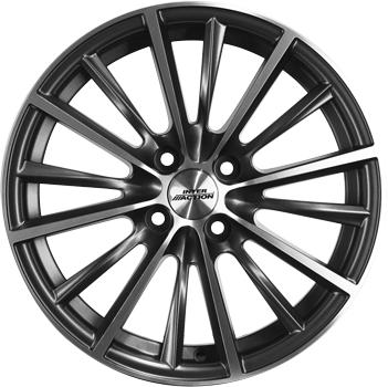 INTER ACTION VELOCITY DULL ANTHRACITE POLISH 7x17 4/108 ET25 CB65.1