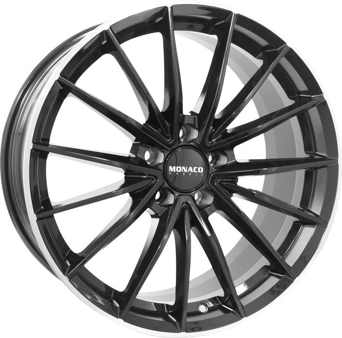 MONACO WHEELS GP14 BLACK LIP POL 8x18 5/112 ET45 CB66.6
