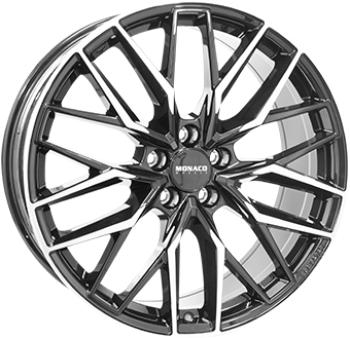 MONACO WHEELS GPX BLACK POLISHED 8x19 5/108 ET45 CB70.1