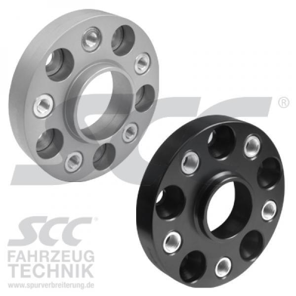 SCC Spacer 20mm System 4B ALU musta/anod 5/130 CB71,6 - M14x1,5 (pari)