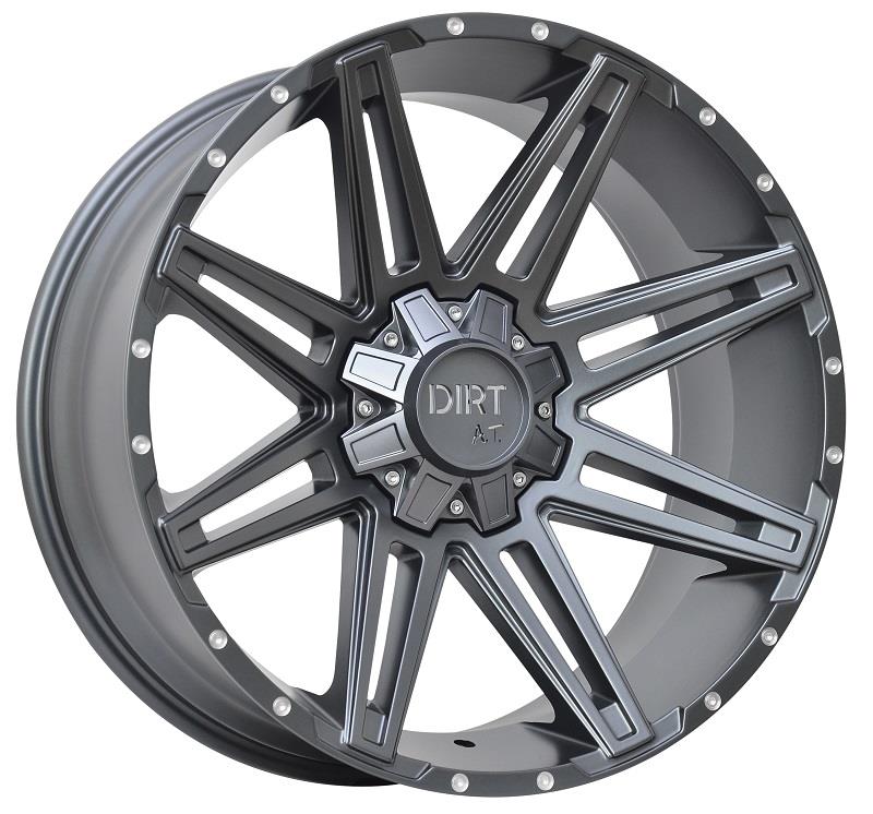 STATUSFÄLGAR D88 FLATGREY MILLED RIVETS 9x18 5/120-127 ET25 CB74.1