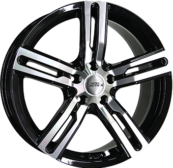 INTER ACTION KARGIN GLOSS BLACK POLISHED 7.5x18 5/114.3 ET45 CB66.1