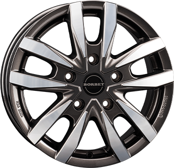 BORBET CW5 MIST ANTRACITE GLOSS POLIS 6.5x16 5/160 ET60 CB65.1