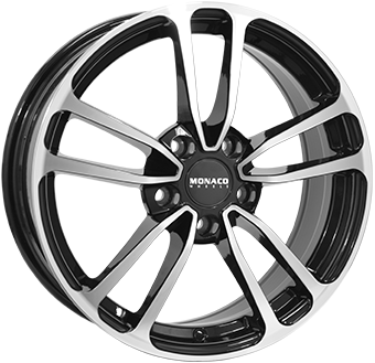 MONACO WHEELS CL1 GLOSS BLACK POLISHED 8x19 5/112 ET45 CB66.6