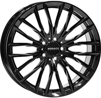 MONACO WHEELS GP2 GLOSS BLACK 8.5x20 5/108 ET45 CB63.4