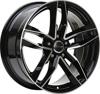 AVUS AF16 GLOSS BLACK POLISHED 9x21 5/112 ET30 CB66.4