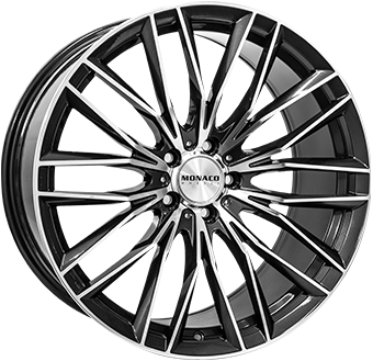 MONACO WHEELS GP2 ANTHRACITE POLISH 9.5x21 5/108 ET40 CB63.4