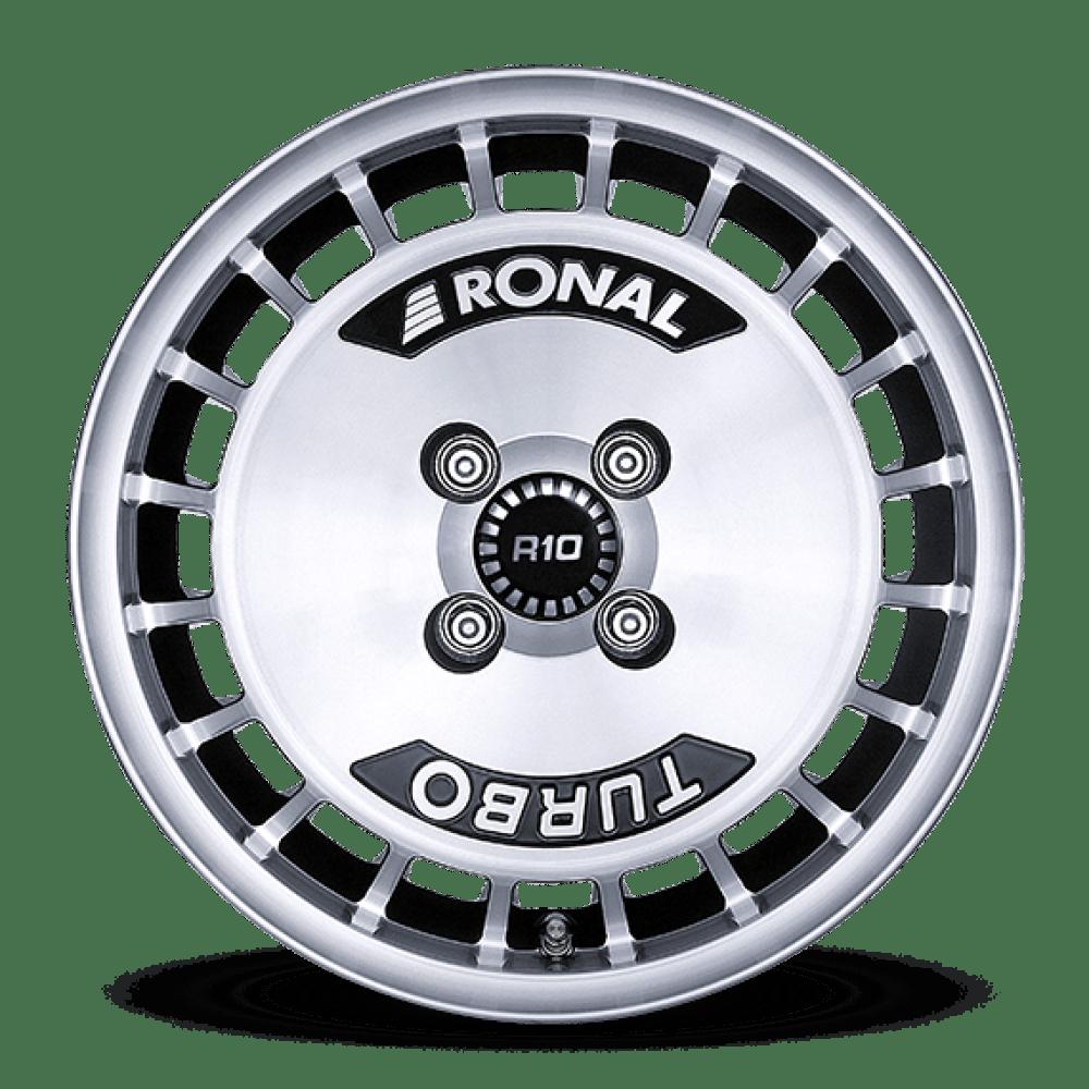 RONAL R10 TURBO BLACK FRONT CUT 7x15 4/100 ET37 CB68
