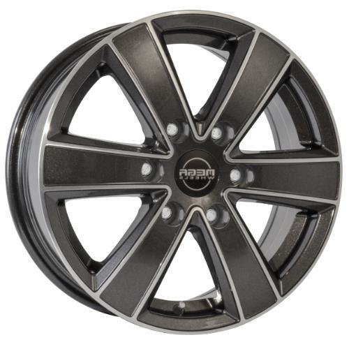 STATUSFÄLGAR HERCULES 6 ANTHRACITE GREY FRONT POLISHED 6.5x16 6/120 ET50 CB74.6