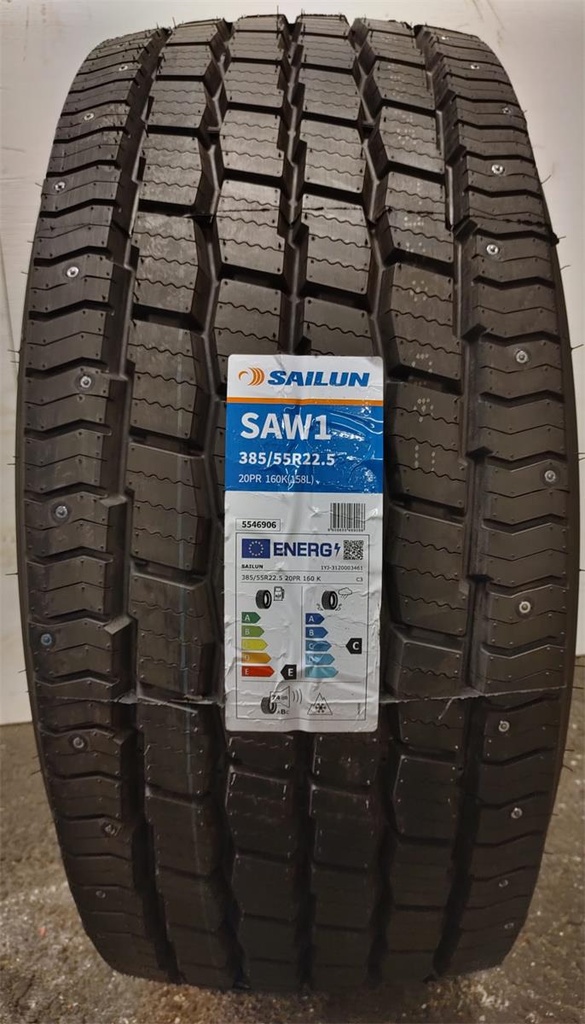 315/80R22.5 156/150L SAILUN SAW1 NASTOITETTU XL STEER 18PR