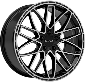 SUPERMETAL VANE BLACK POLISHED 8x20 5/120 ET55 CB65.1