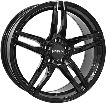 MONACO WHEELS GP1 GLOSS BLACK 8x19 5/112 ET35 CB66.5