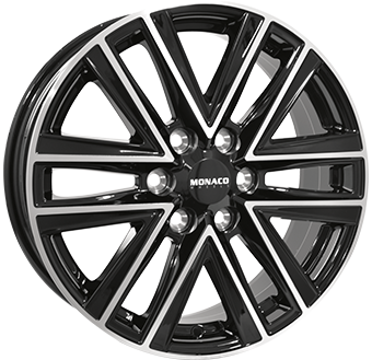 MONACO WHEELS VT1 BLACK POLISHED 6.5x16 6/120 ET49 CB74.6