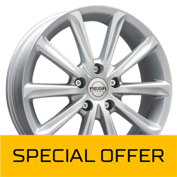 MEGA WHEELS VIRGO SILVER 7x17 5/105 ET38 CB56.6