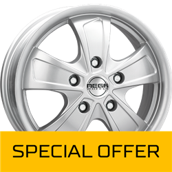 MEGA WHEELS FERRERA 5 HYPER SILVER 6.5x16 5/120 ET44 CB65.1