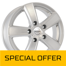 MEGA WHEELS HERCULES 5 SILVER 6.5x16 5/118 ET45 CB71.1