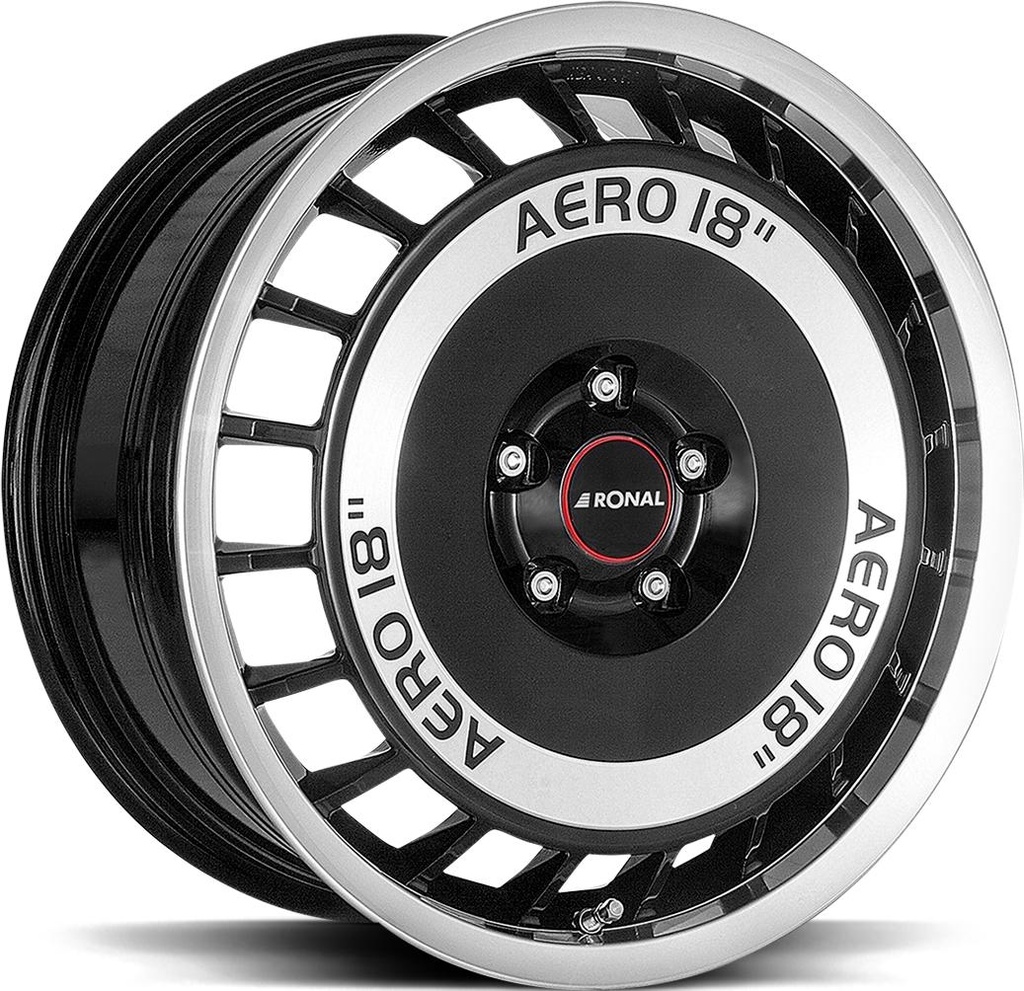 RONAL R50 AERO BLACK FRONT CUT 8x18 5/120 ET50 CB65.1