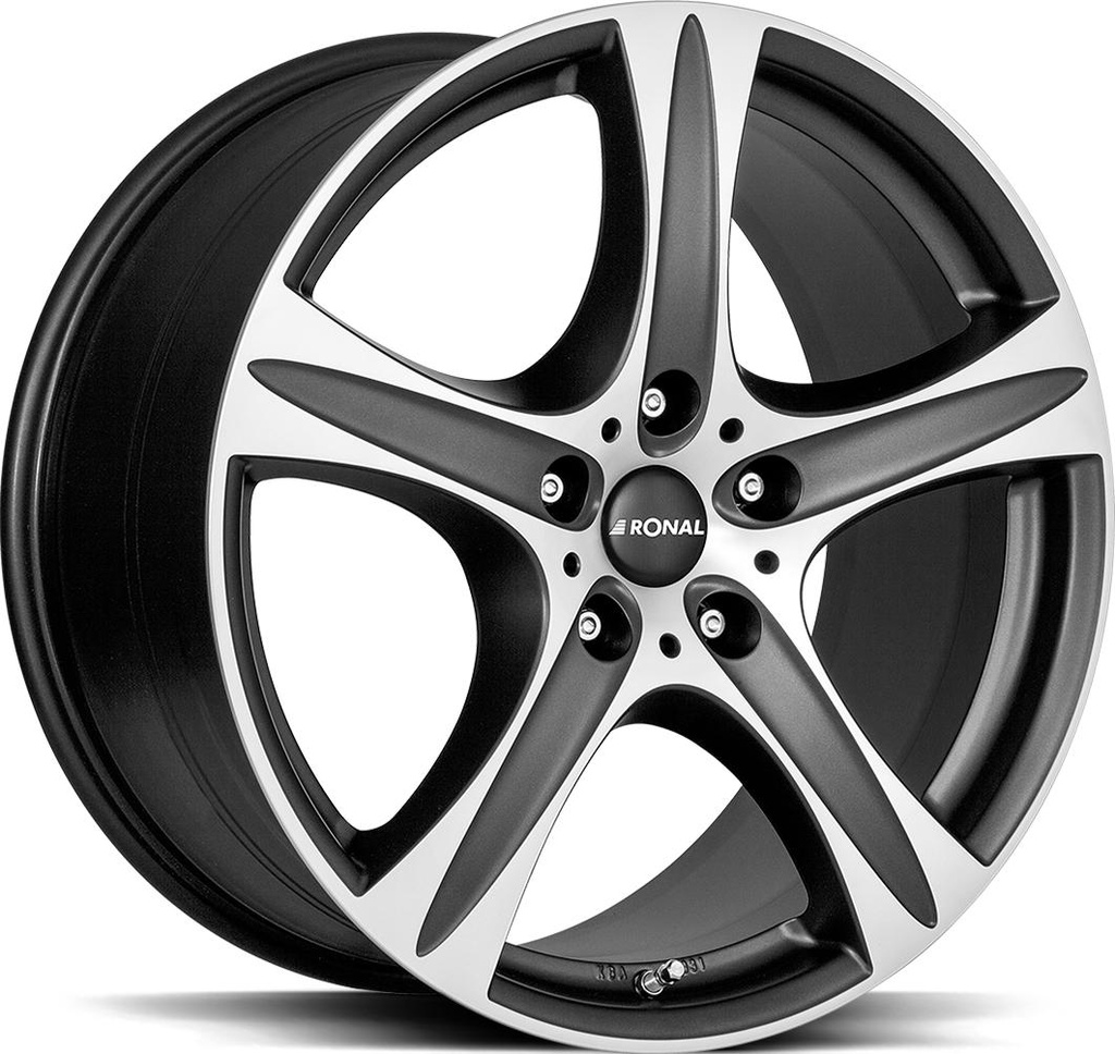 RONAL R55 SUV MATT BLACK FRONT CUT 9.5x20 5/112 ET30 CB66.5