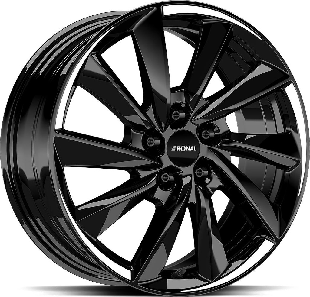 RONAL R70 JET BLACK WHITE TAIL 7.5x18 5/112 ET50 CB57.06
