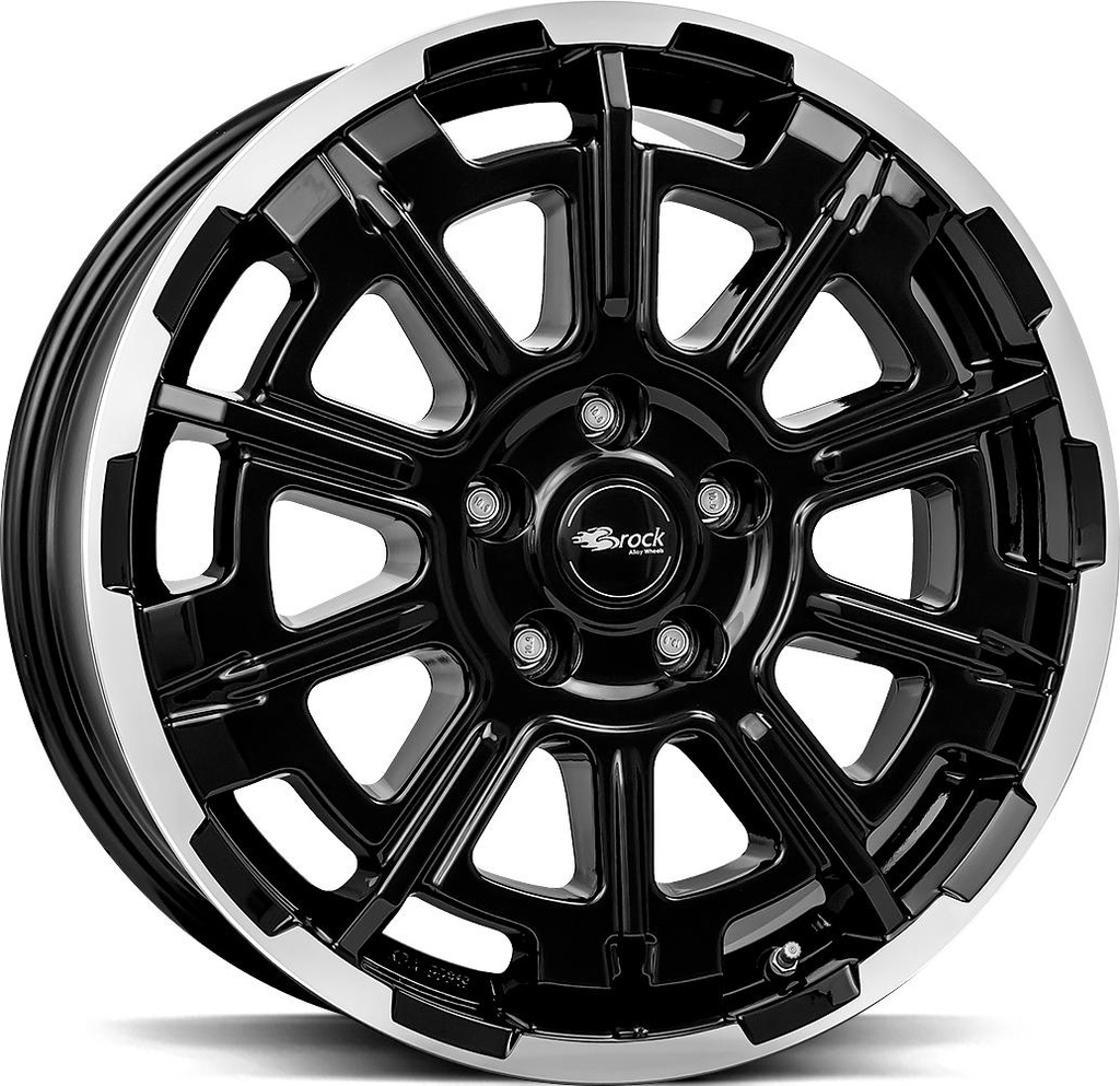 BROCK B45 BLACK FULL POL 8x20 6/120 ET45 CB74.6