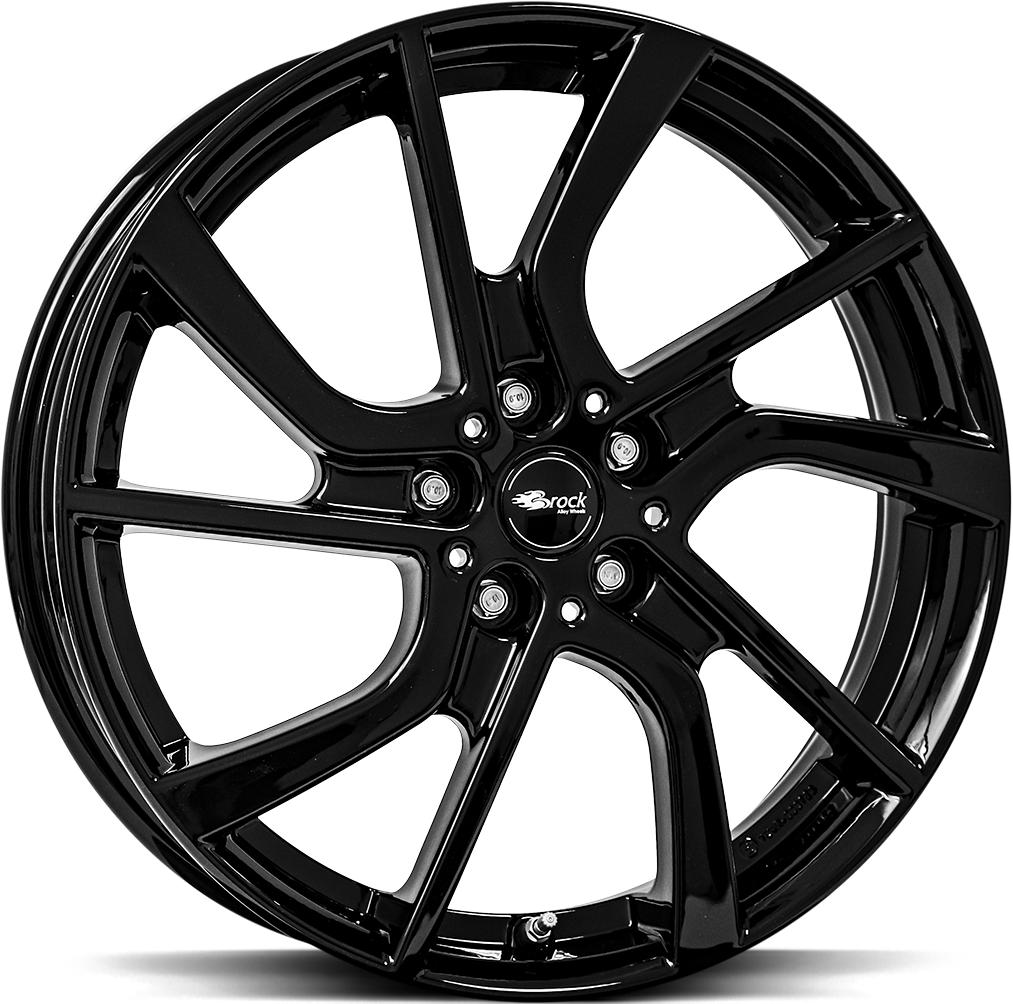 BROCK EB1 SHINY BLACK 5x19 5/112 ET28 CB66.6