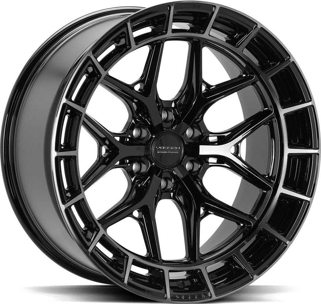VOSSEN HFX1 TINTED GLOSS BLACK 12x22 8/165.1 ET-44 CB125.1