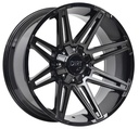 STATUSFÄLGAR D88 GLOSSBLACK 9.5x22 6/135-139.7 ET15 CB106.1