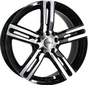 INTER ACTION KARGIN GLOSS BLACK POLISHED 7.5x18 5/112 ET48 CB66.6