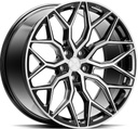 VOSSEN HF2 BRUSH GLOSS BLACK 10x24 5/130 ET20 CB84.1
